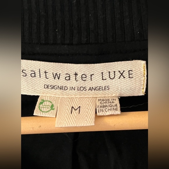 Saltwater LUXE | Black and Pink Flowered Jersey Bomber Jacket - Picture 12 of 13